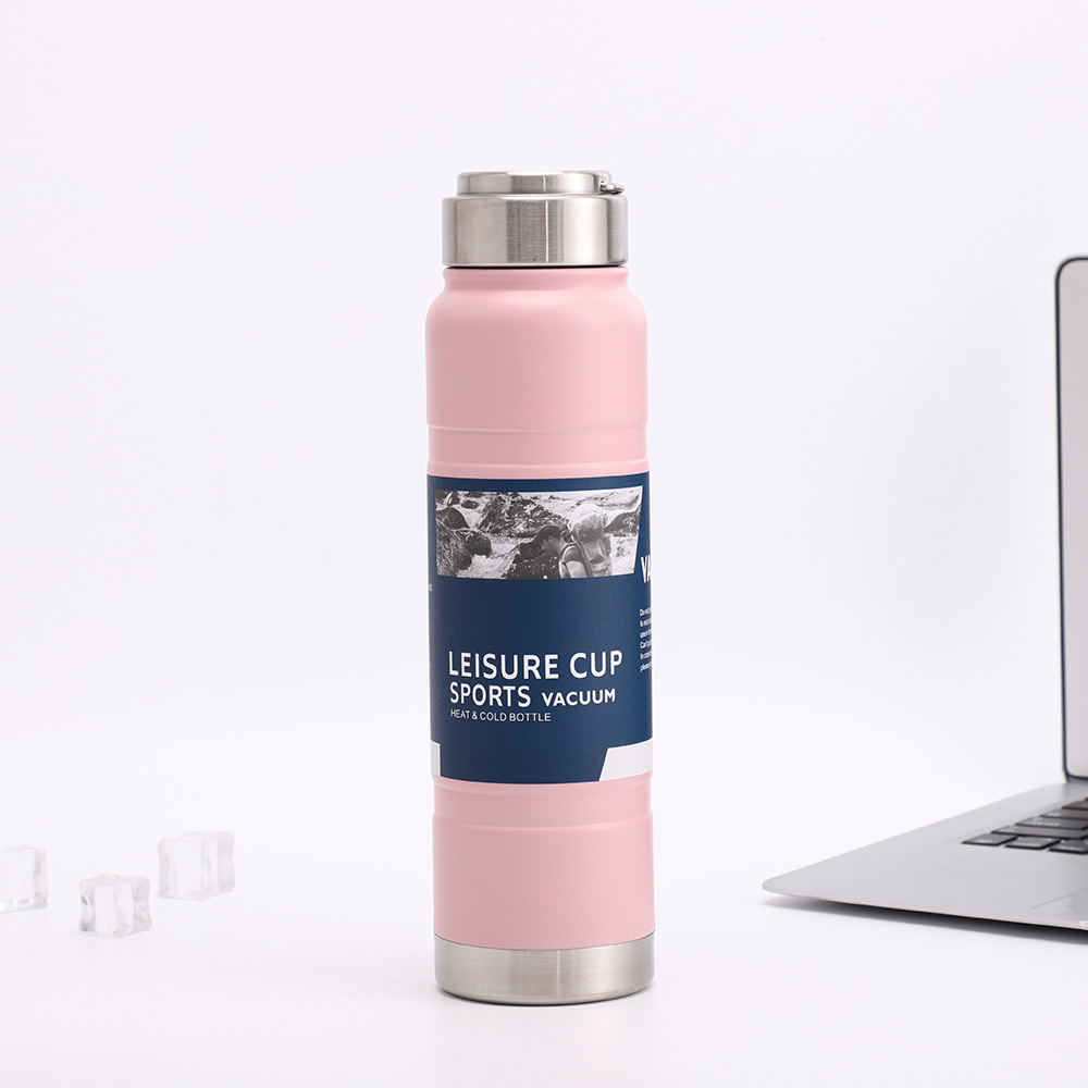 Cross-Border Outdoor Travel Portable Stainless Steel Vacuum Cup Large Capacity Mountaineering Bottle Customized Travel Cup