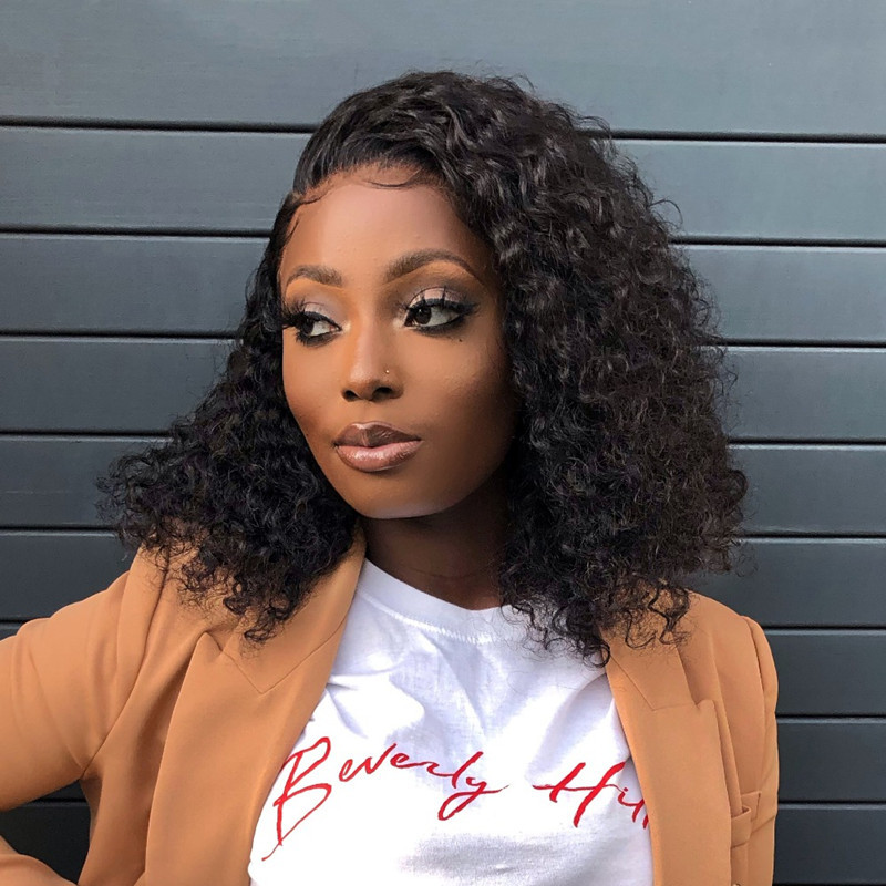 欧美 假发跨境 时尚女短发小卷假发中分短卷发假发工厂现货 批发