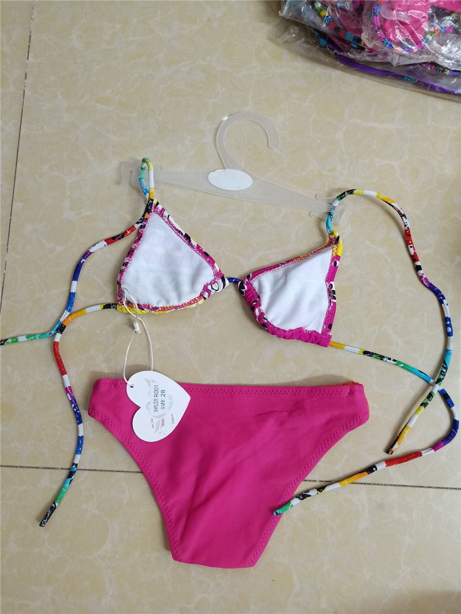儿童泳衣女分体宝宝比基尼泳装小女孩温泉可爱bikini两件套带衣架