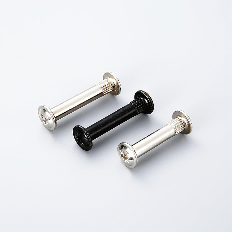 家具对锁螺丝 镀镍十字槽滚花子母手拧螺丝钉 对接子母铆钉-阿里巴巴