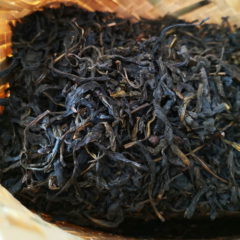 黑茶湖南安化高马荒山纯料天尖茶1kg一级散茶竹篓装安华茶叶批发