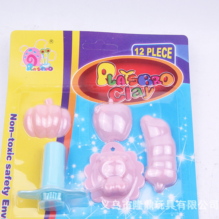 Pei Lepao Colored Clay 12 Ribbon Tool Suction Card Light Calcium Rubber Dough Children 'S DIY Toys Educational Teaching Toys