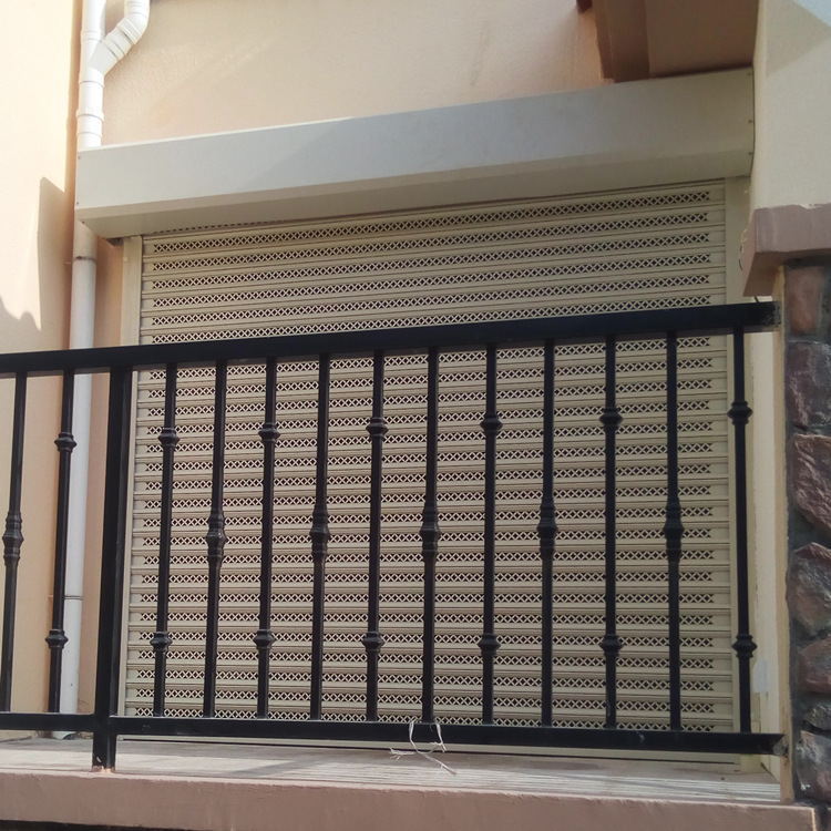 欧式电动铝合金卷帘门家用防盗采光通风透气阳台通道自动遥控卷闸
