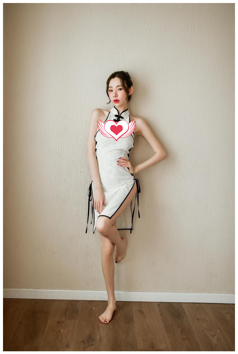 情趣内衣女性感绑带诱惑制服装民国风情侧开叉镂空旗袍一件代发