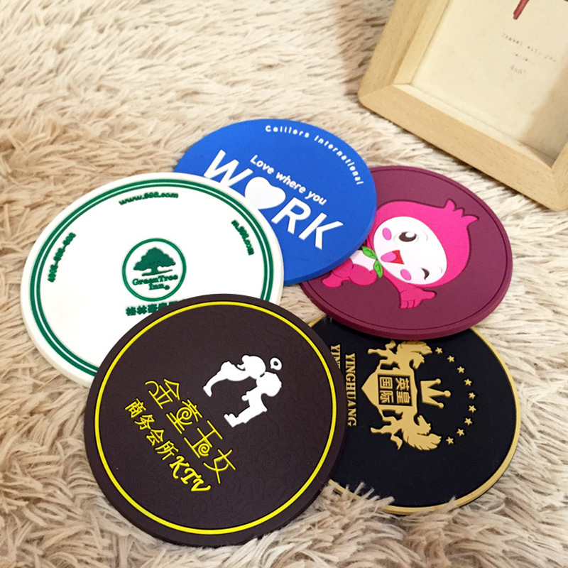 pvc软胶杯垫定制 简约防滑咖啡垫 卡通宾馆酒店杯垫家 硅胶餐垫
