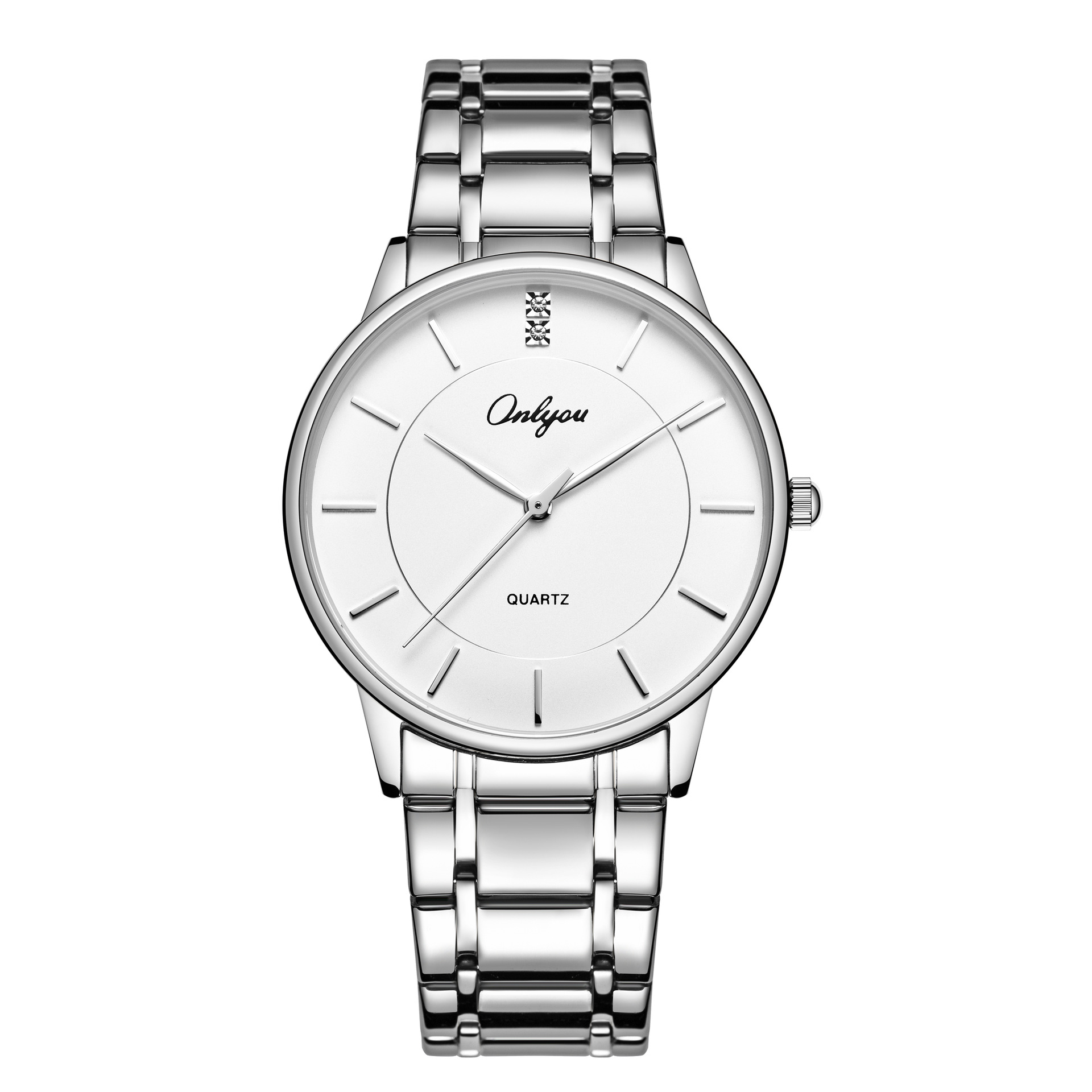 奥利妮onlyou情侣手表情侣款一对手表钢带时尚潮流328009