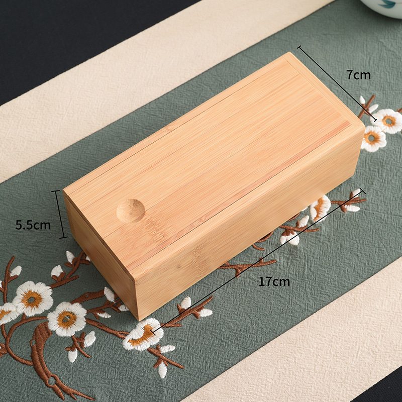 Storage Box Stationery Bamboo and Wood Pull-out Multi-Functional Cosmetics Jewellery Box Sundries Certificate Storage Box