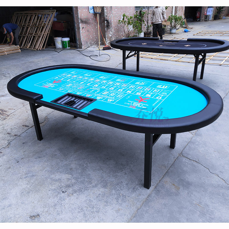 押大小游戏桌骰宝台子筹码桌娱乐铁脚可折方便收纳搬运2.4x1.2米