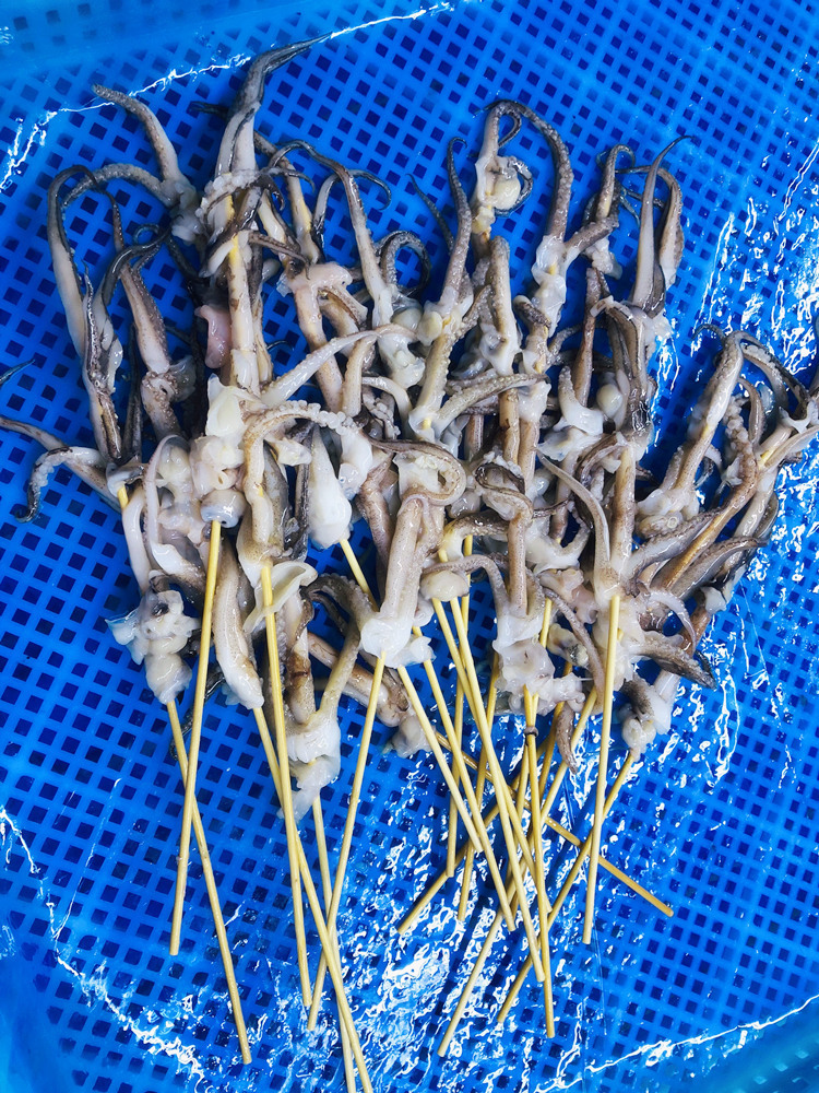 渔之郎 烧烤鱿鱼串鱿鱼须鱿鱼足串 凤舞串 铁板烧鱿鱼爪35g/38g