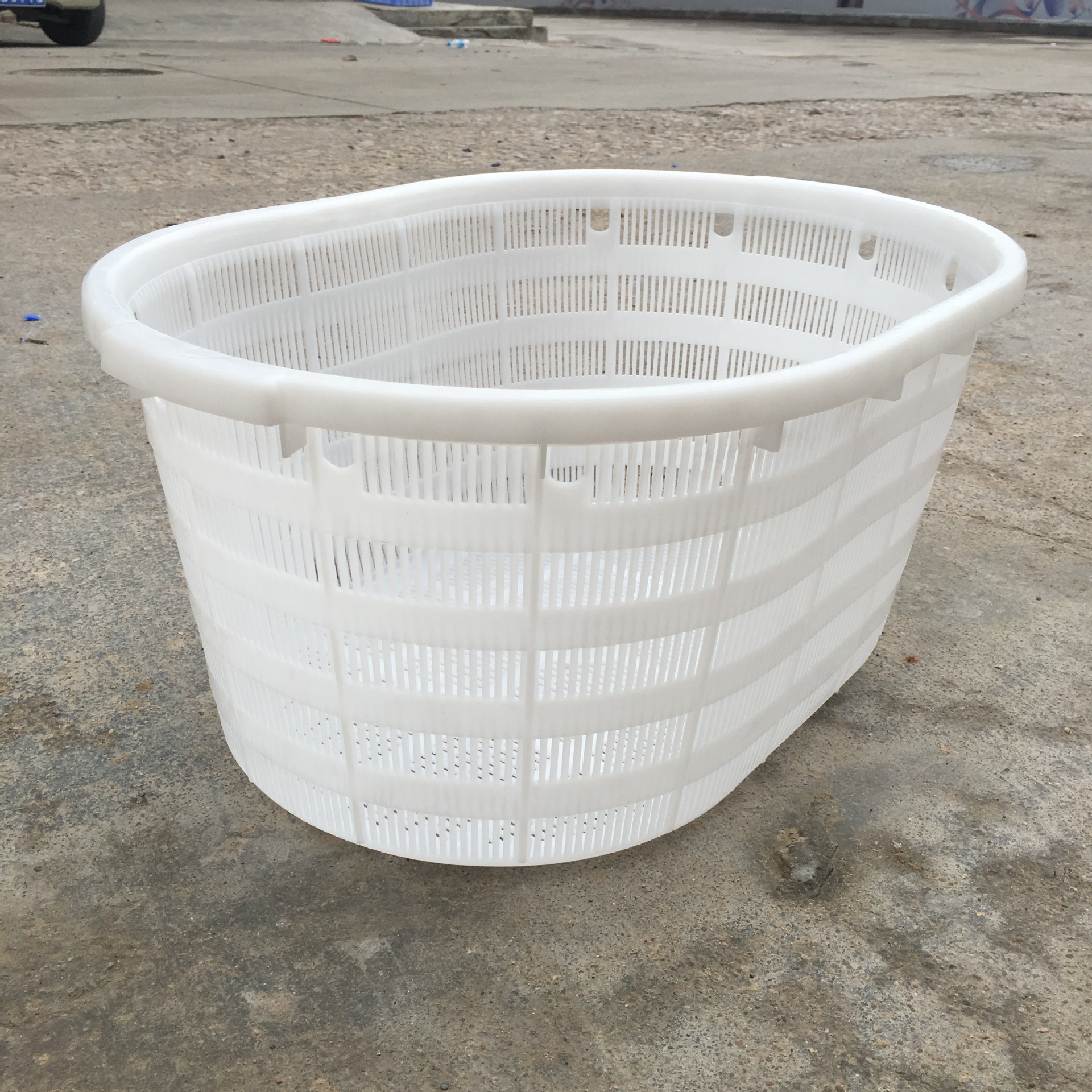 圆形塑料周转筐塑胶周转箩鱼筐虾箩水果采摘箩筐