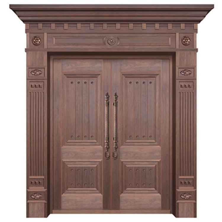 百炼豪华别墅铜门农村大铜门定制洛阳紫铜真铜纯铜大门防盗进户门