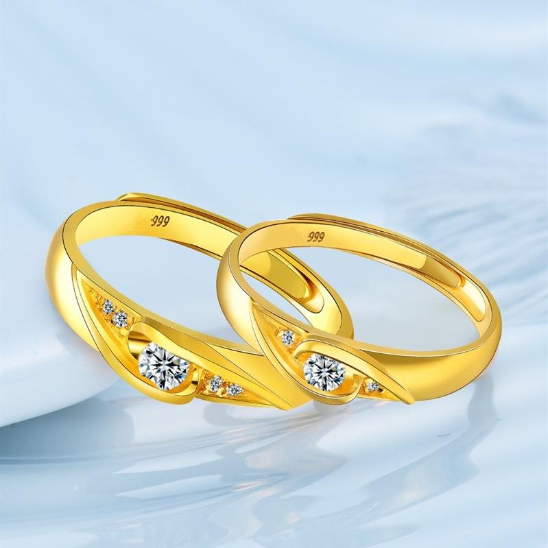 情侣款黄金对戒-新款价格,厂家,货源-阿里巴巴