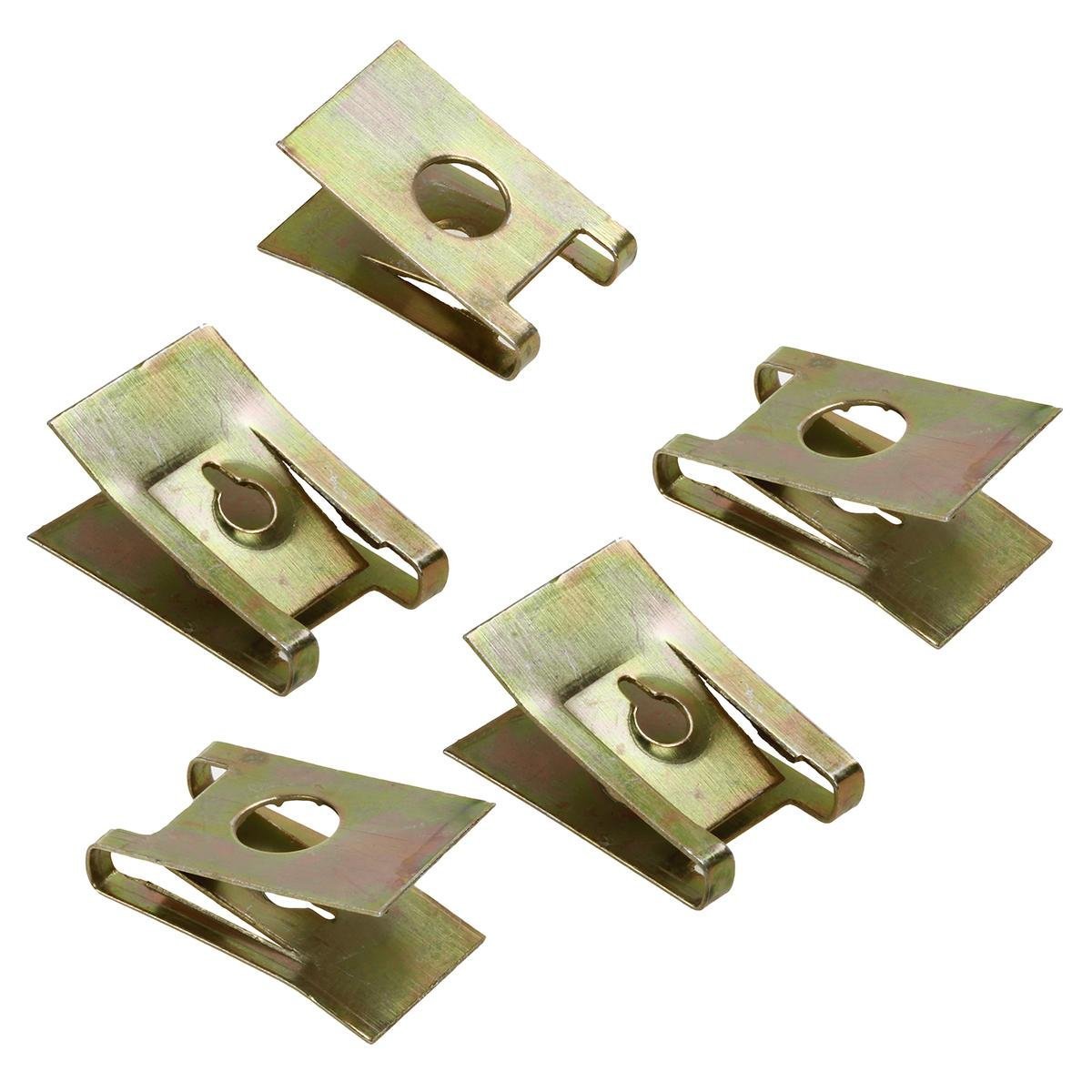 汽车牌照扣螺丝铁片自攻螺丝底座固定u型夹叶子板金属卡扣大全