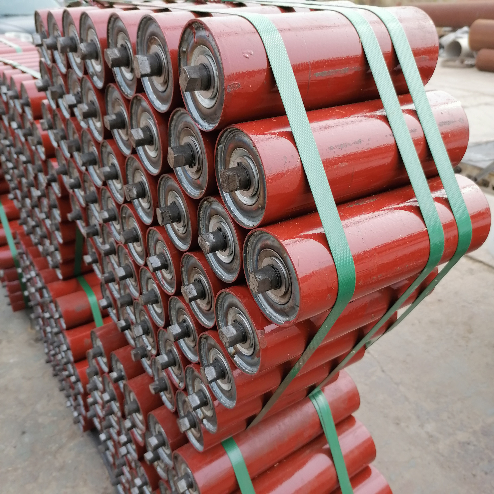 皮带输送机整机及输送机配件 托辊133*870 托辊支架 三联托辊组