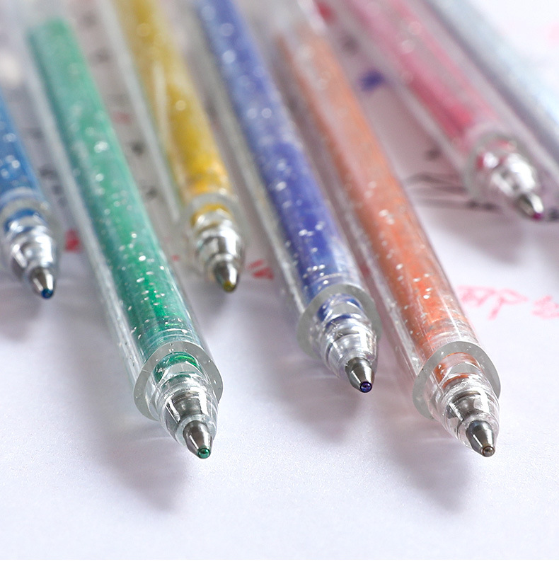 咔巴熊彩色闪光笔荧光流沙银光变色做手账专用涂鸦流沙学生变色笔