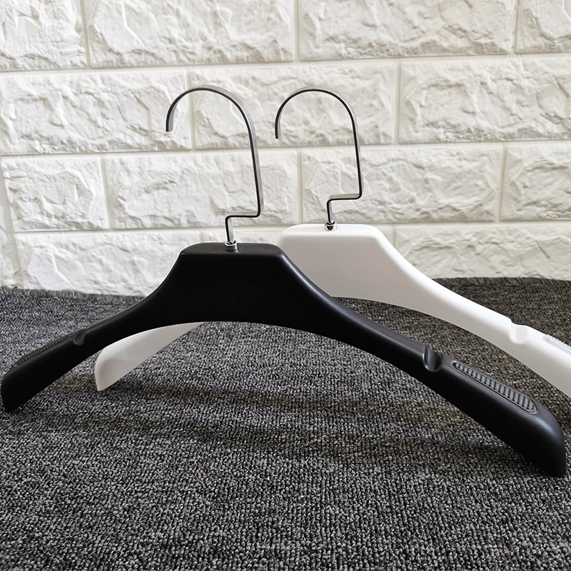 塑料衣架防滑条衣架无痕白色扁钩成人服装店衣架衣架防滑条齿女款