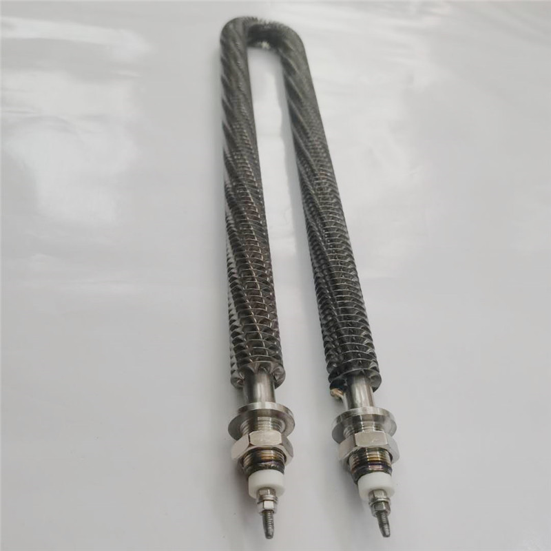 干烧翅片加热管 空气热风电热管 不锈钢u型散热片管 烤箱发热管