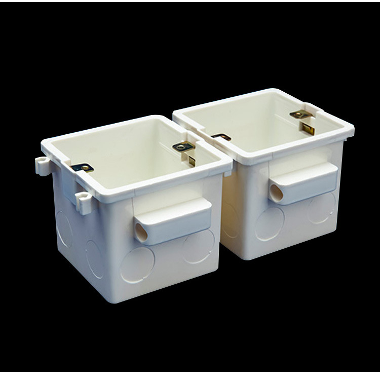 pvc86型拼装穿筋盒 开关暗盒阻燃防水接线盒86型暗装预埋集成线盒