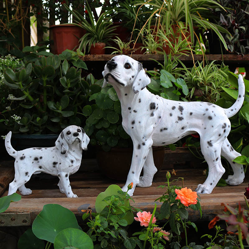 Simulation Spotty Dog Decoration Pet Dog Damazaki Dog Model Home Courtyard Garden Floor Watchdog Decoration Large