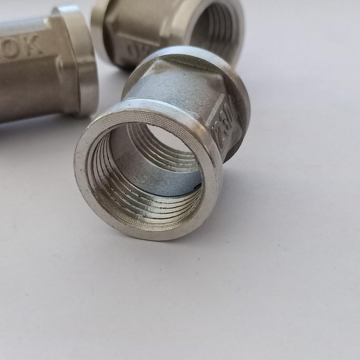 现货4分不锈钢直通双内丝管古对接内螺纹直驳家用水暖管件接头