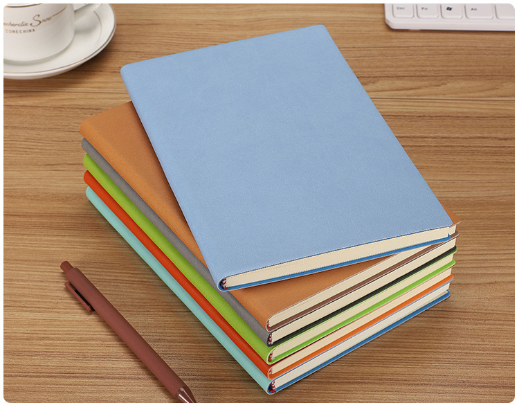 a5加厚办公会议笔记本子学生学习日记本简约创意软皮记事本可定制