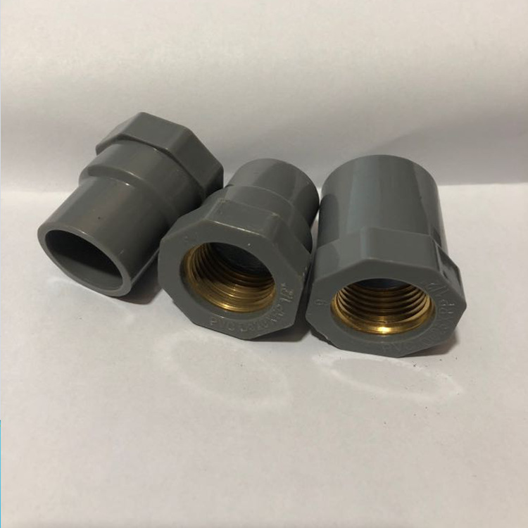 pvcpvcu铜内丝直接给水管pvc内牙直接upvc铜直接头内丝接头