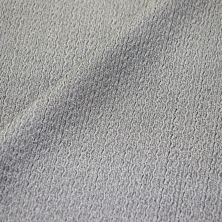 经编涤纶氨纶弹力针织提花凹凸泡泡纱绉布褶皱布时装女装童装面料