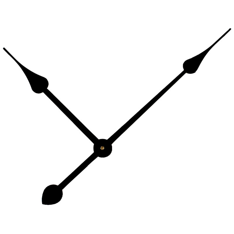 电商热销亚马逊diy创意墙贴钟机芯21cm金属时分针铁艺挂钟组件