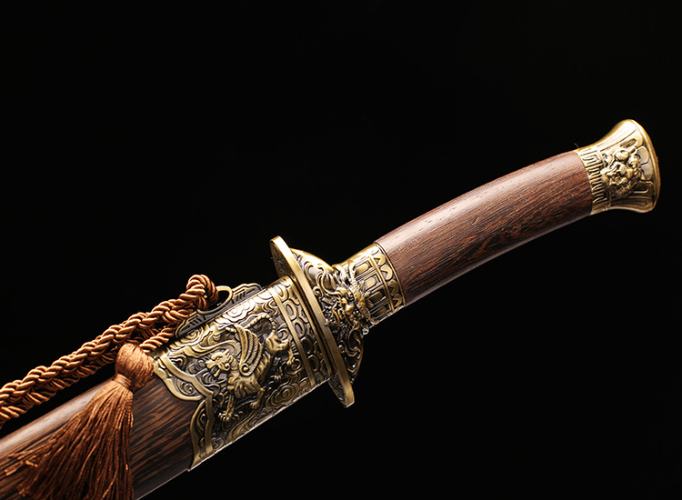 龙泉刀剑龙虎康熙花纹钢清代宝刀武术兵器唐横刀剑硬刀未开刃