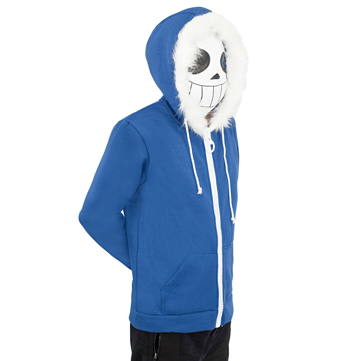 现货 亚马逊传说之下undertale骷髅sans带帽拉链卫衣服装欧码