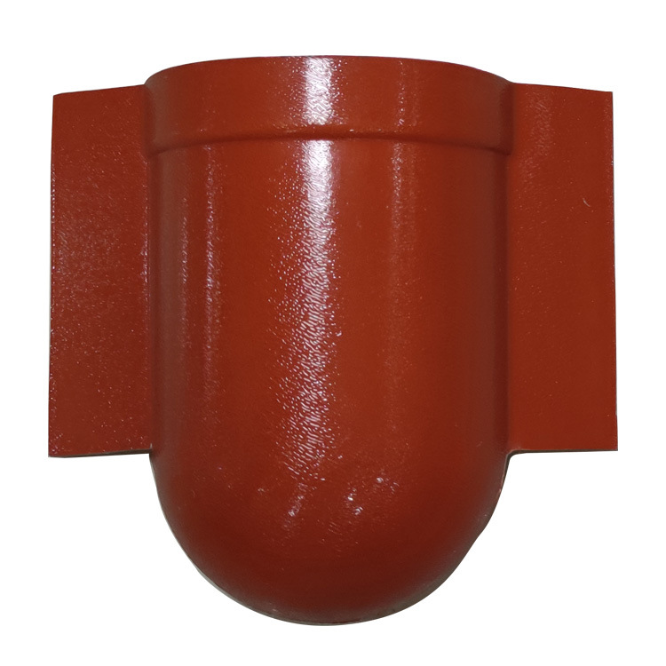 佛山厂家屋顶脊瓦配件塑料仿古琉璃瓦堵头asa合成树脂斜脊瓦封头