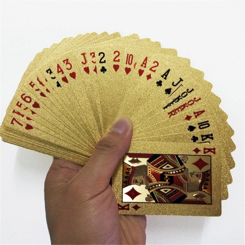 k gold playing cards poker game deck gold foil poker set pl