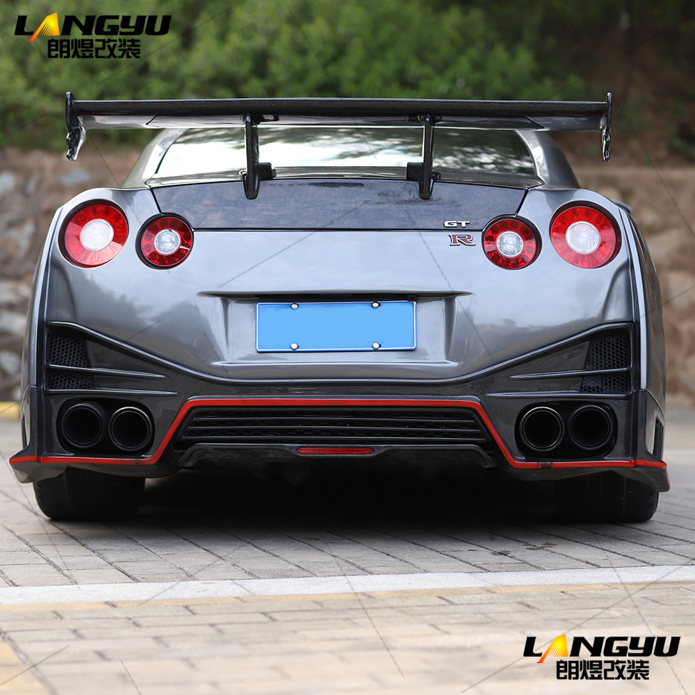 适用日产gtr改装大包围保险杆侧裙尾翼碳纤维机盖pp包围工厂现货