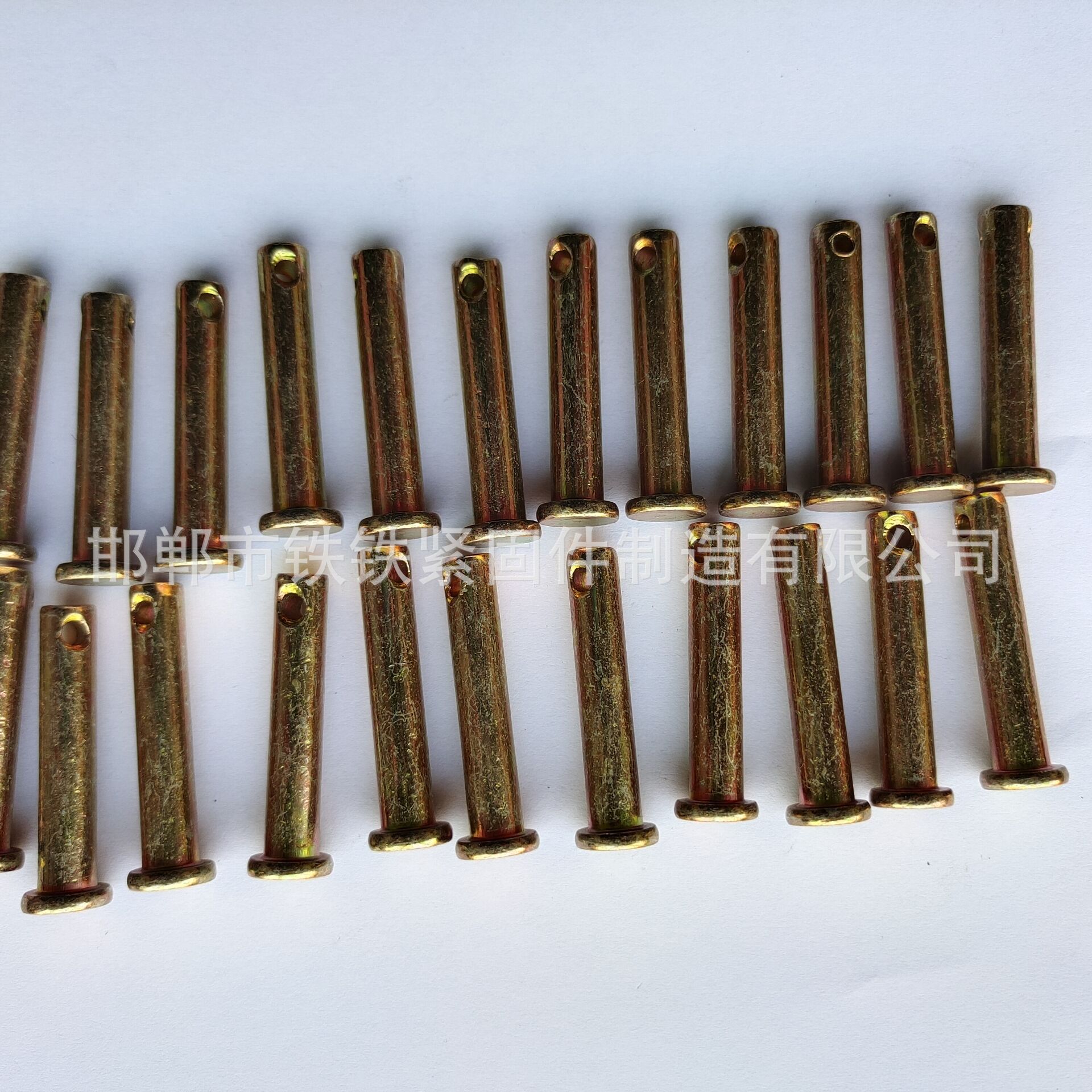 永年工厂生产镀锌销轴 镀彩锌带孔销子 平头销 标准件紧固件