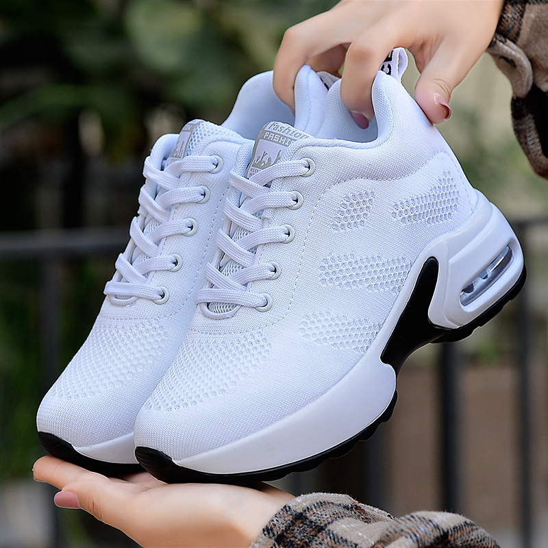 白色曳步舞鞋子跳舞内增高鞋鬼步舞专用鞋轻便运动广场舞女鞋夏季