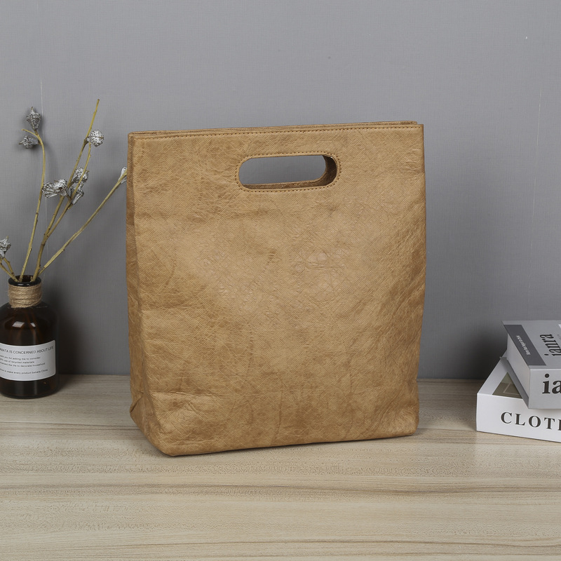 防水杜邦纸手提打孔袋 休闲购物袋 可折叠手提包便携简约杜邦纸袋