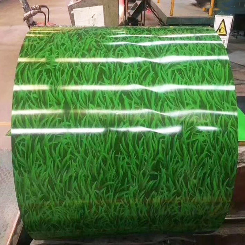 厂家直供绿色小草彩钢板 印花彩涂卷批发屋顶彩钢板全彩涂卷