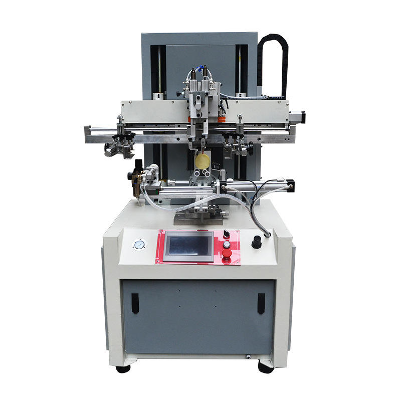 玻璃化妆品瓶圆面丝印机半自动曲面丝网印刷机平面化妆品瓶丝印机