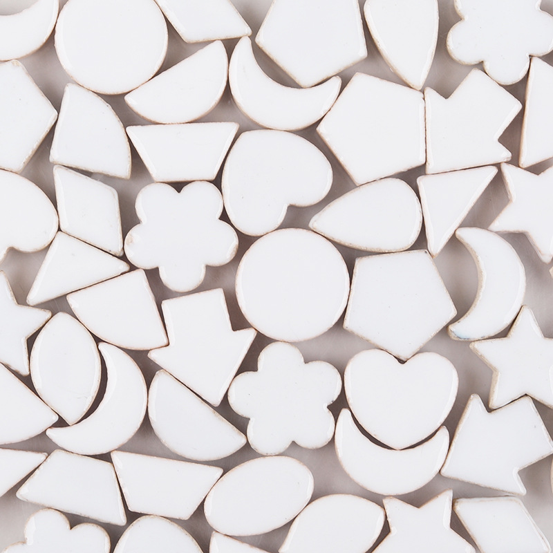 100克袋装2厘米异形大号星星月亮爱心陶瓷马赛克镶嵌儿童创意手工