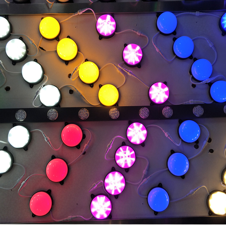 led点光源户外防水led七彩跑马灯像素点光源220v单色外控uv点光源