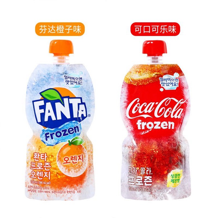 批发 韩国可口可乐碎碎冰沙冰可乐芬达碳酸汽水饮料130ml30包起批