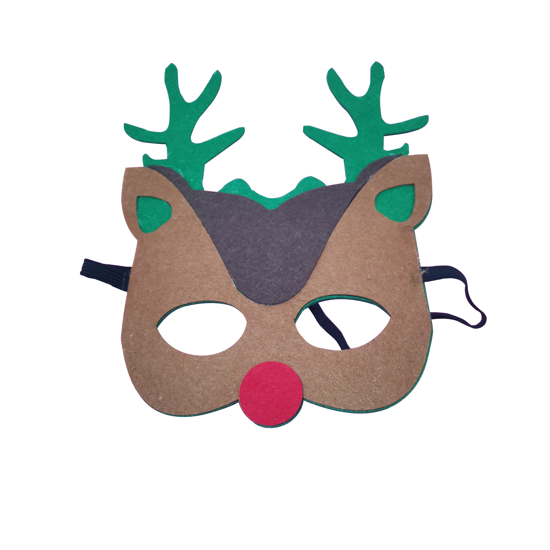 新款圣诞节儿童毛毡面具幼儿园表演亲子活动舞会面具老人驯鹿