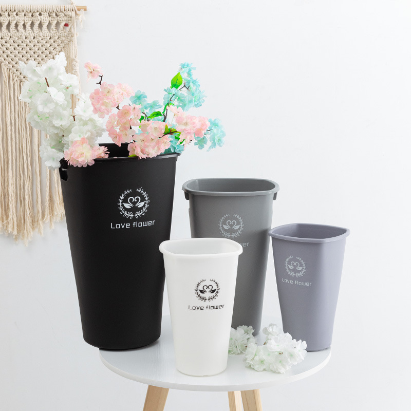 Wake up Cylinder Flower Arrangement Flower Bucket Flower Growing Plastic Flower Bucket Large Square Flower Bucket Flower Bucket Flower Growing Material