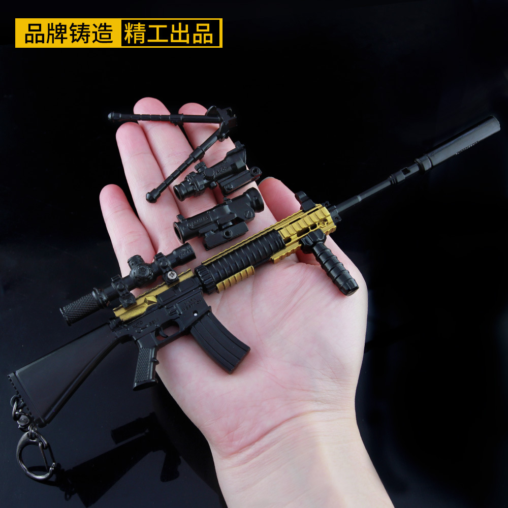 和平-精英mk12狙击步枪珍藏版武器模型可拆卸金属手办
