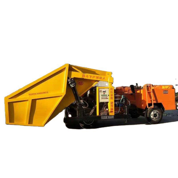 隧道混凝土喷浆机护坡吊装式喷浆车一拖二双料斗自动上料喷浆机