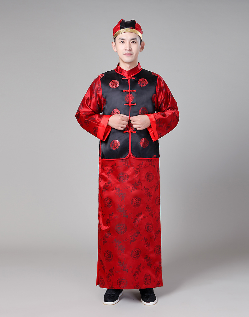 清朝阿哥服装满族古装批发男成人贝勒爷地主年会运动会舞台演出服