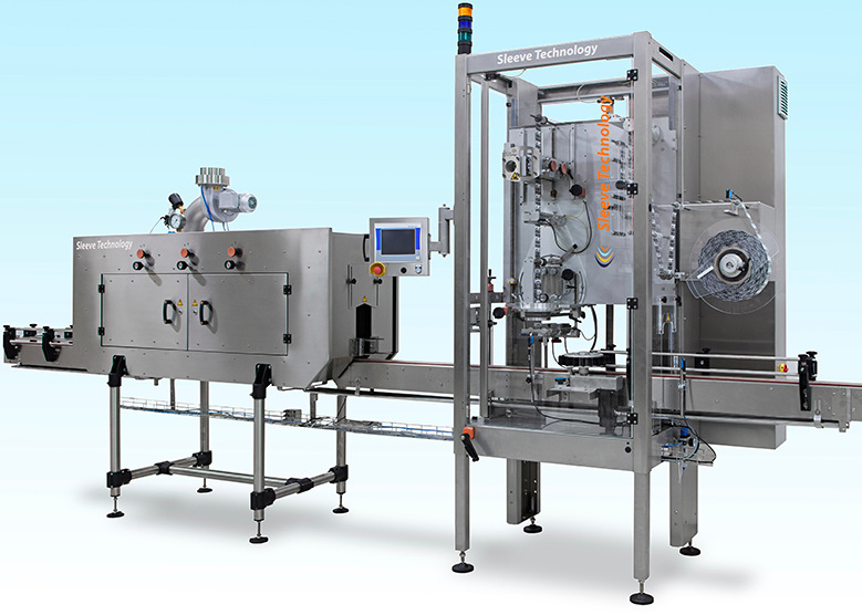 荷兰sleeve圆瓶套标机 全自动套标机 玻璃瓶套标机