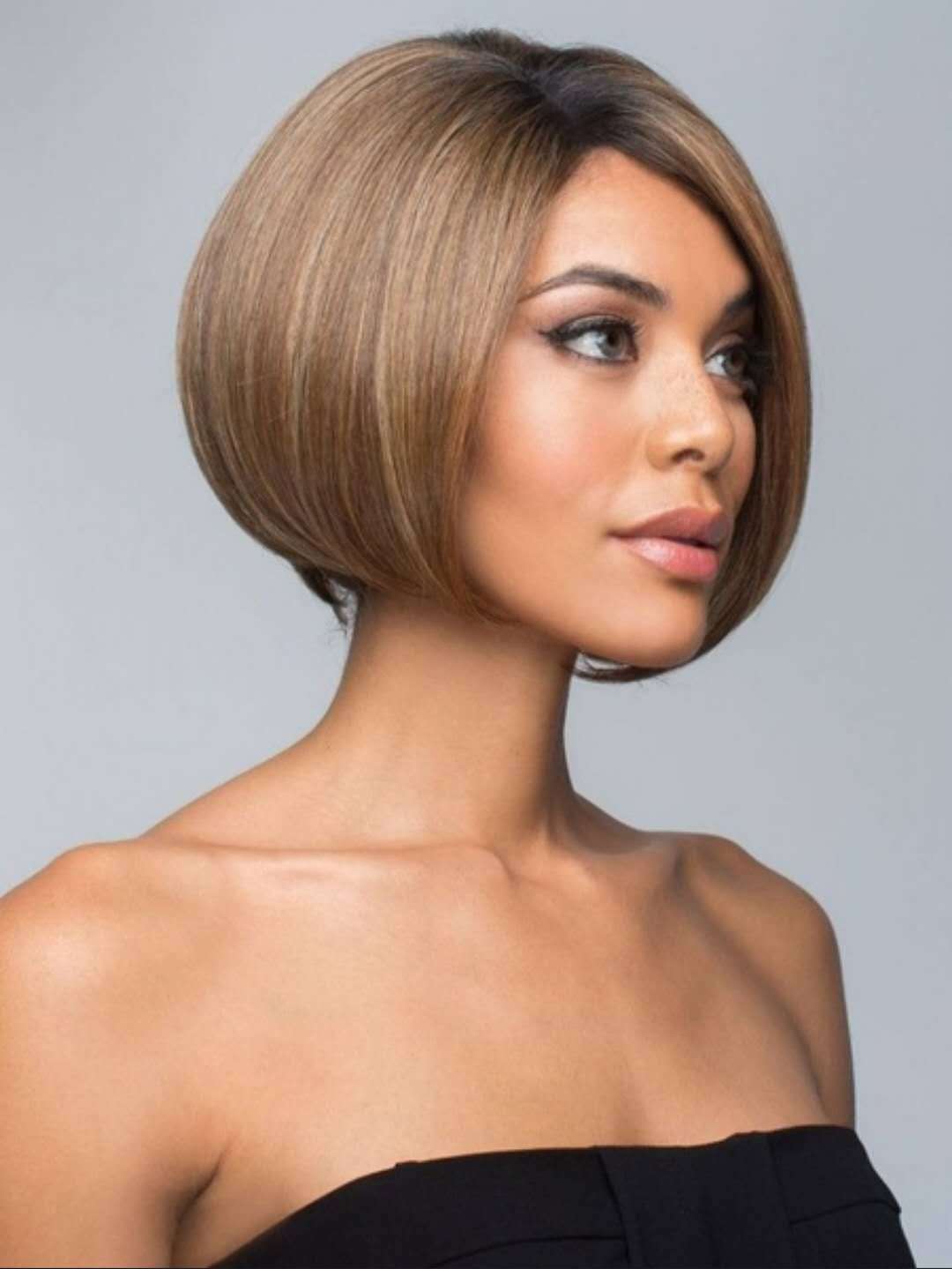 跨境新款 欧美明星女短发棕色渐变漂染bobo学生假发cos蓬松玫瑰网