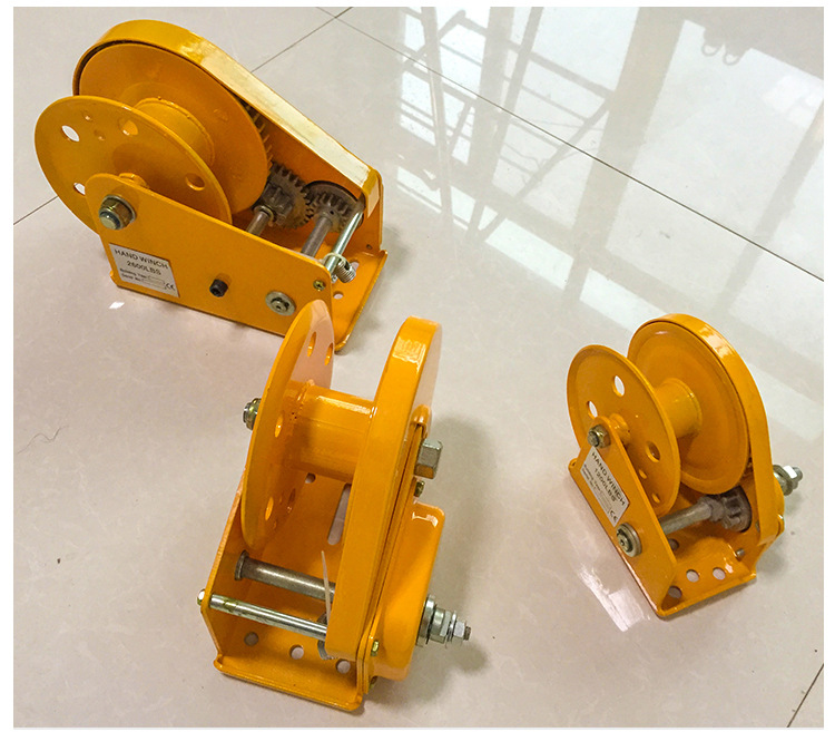 1800磅自锁式起重手摇绞盘带刹车手动钢丝绳卷扬机绞车牵引绞盘