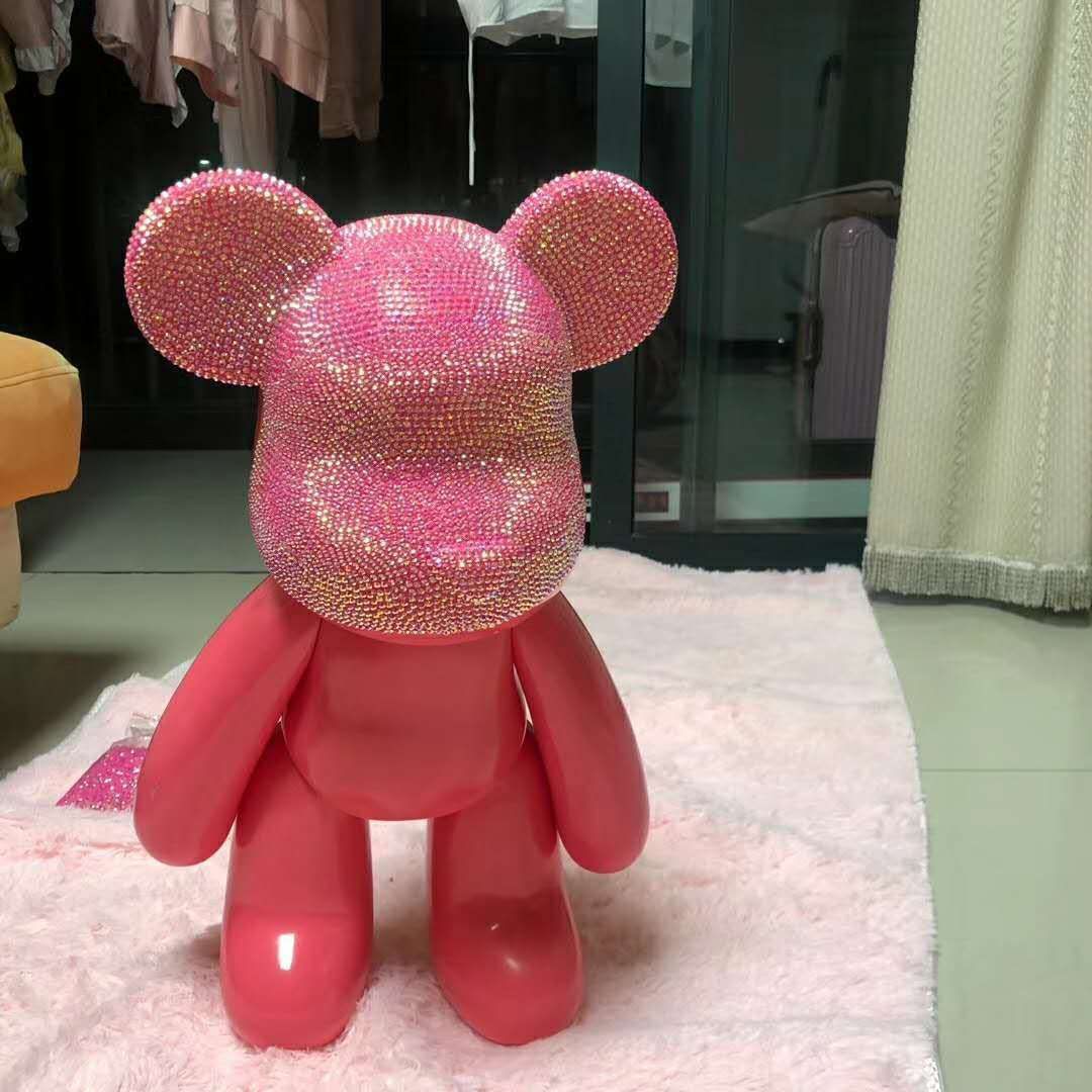 厂家批发白坯33厘米网红熊 diy贴钻材料包熊手工礼品熊抖音同款熊